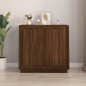 vidaXL Aparador madera contrachapada roble marrón 80x34x75 cm vidaXL Aparador madera contrachapada roble marrón 80x34x75 cm