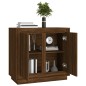 vidaXL Aparador madera contrachapada roble marrón 80x34x75 cm vidaXL Aparador madera contrachapada roble marrón 80x34x75 cm