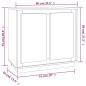 vidaXL Aparador madera contrachapada roble marrón 80x34x75 cm vidaXL Aparador madera contrachapada roble marrón 80x34x75 cm
