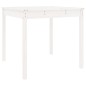 vidaXL Mesa de jardín madera maciza de pino blanco 82,5x82,5x76 cm vidaXL Mesa de jardín madera maciza de pino blanco 82,5x82,5x76 cm