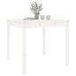 vidaXL Mesa de jardín madera maciza de pino blanco 82,5x82,5x76 cm vidaXL Mesa de jardín madera maciza de pino blanco 82,5x82,5x76 cm