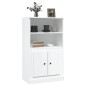 vidaXL Aparador de madera contrachapada blanco brillo 60x35,5x103,5 cm vidaXL Aparador de madera contrachapada blanco brillo 60x35,5x103,5 cm