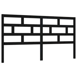 vidaXL Cabecero de cama madera maciza de pino negro 186x4x100 cm