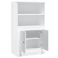 vidaXL Aparador de madera contrachapada blanco brillo 60x35,5x103,5 cm vidaXL Aparador de madera contrachapada blanco brillo 60x35,5x103,5 cm