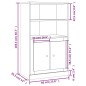 vidaXL Aparador de madera contrachapada blanco brillo 60x35,5x103,5 cm vidaXL Aparador de madera contrachapada blanco brillo 60x35,5x103,5 cm