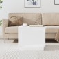 vidaXL Mesa de centro madera contrachapada blanco brillo 51x50x44 cm vidaXL Mesa de centro madera contrachapada blanco brillo 51x50x44 cm
