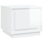 vidaXL Mesa de centro madera contrachapada blanco brillo 51x50x44 cm vidaXL Mesa de centro madera contrachapada blanco brillo 51x50x44 cm