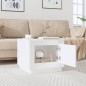 vidaXL Mesa de centro madera contrachapada blanco brillo 51x50x44 cm vidaXL Mesa de centro madera contrachapada blanco brillo 51x50x44 cm