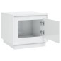 vidaXL Mesa de centro madera contrachapada blanco brillo 51x50x44 cm vidaXL Mesa de centro madera contrachapada blanco brillo 51x50x44 cm