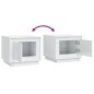 vidaXL Mesa de centro madera contrachapada blanco brillo 51x50x44 cm vidaXL Mesa de centro madera contrachapada blanco brillo 51x50x44 cm