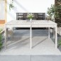 vidaXL Mesa de jardín madera maciza pino blanco 159,5x82,5x76 cm vidaXL Mesa de jardín madera maciza pino blanco 159,5x82,5x76 cm
