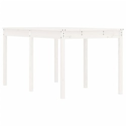 vidaXL Mesa de jardín madera maciza pino blanco 159,5x82,5x76 cm
