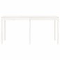 vidaXL Mesa de jardín madera maciza pino blanco 159,5x82,5x76 cm vidaXL Mesa de jardín madera maciza pino blanco 159,5x82,5x76 cm