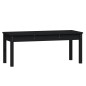 vidaXL Banco de jardín madera maciza pino negro 109x44x45 cm vidaXL Banco de jardín madera maciza pino negro 109x44x45 cm