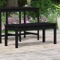 vidaXL Banco de jardín madera maciza pino negro 109x44x45 cm vidaXL Banco de jardín madera maciza pino negro 109x44x45 cm