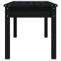 vidaXL Banco de jardín madera maciza pino negro 109x44x45 cm vidaXL Banco de jardín madera maciza pino negro 109x44x45 cm