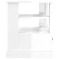 vidaXL Mesa auxiliar madera contrachapada blanco brillo 50x50x60 cm vidaXL Mesa auxiliar madera contrachapada blanco brillo 50x50x60 cm