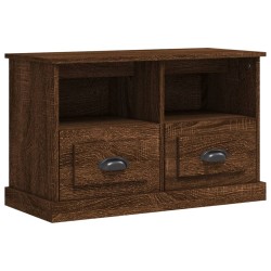 vidaXL Mueble para TV madera contrachapada marrón roble 80x35x50 cm