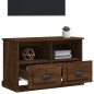 vidaXL Mueble para TV madera contrachapada marrón roble 80x35x50 cm vidaXL Mueble para TV madera contrachapada marrón roble 80x35x50 cm