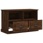vidaXL Mueble para TV madera contrachapada marrón roble 80x35x50 cm vidaXL Mueble para TV madera contrachapada marrón roble 80x35x50 cm