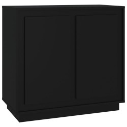 vidaXL Aparador de madera contrachapada negro 80x34x75 cm