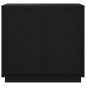 vidaXL Aparador de madera contrachapada negro 80x34x75 cm