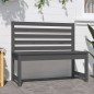 vidaXL Banco de jardín madera maciza de pino gris 109 cm vidaXL Banco de jardín madera maciza de pino gris 109 cm