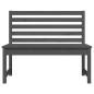 vidaXL Banco de jardín madera maciza de pino gris 109 cm vidaXL Banco de jardín madera maciza de pino gris 109 cm