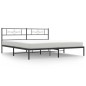 vidaXL Estructura de cama con cabecero metal negro 200x200 cm