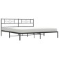 vidaXL Estructura de cama con cabecero metal negro 200x200 cm