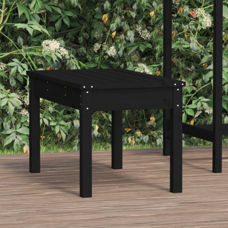 vidaXL Banco de jardín madera maciza pino negro 80x44x45 cm