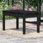 vidaXL Banco de jardín madera maciza pino negro 80x44x45 cm vidaXL Banco de jardín madera maciza pino negro 80x44x45 cm