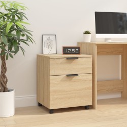vidaXL Archivador ruedas madera contrachapada roble Sonoma 45x38x54 cm