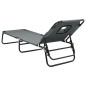 vidaXL Tumbona plegable acero recubrimiento en polvo tela Oxford gris vidaXL Tumbona plegable acero recubrimiento en polvo tela Oxford gris