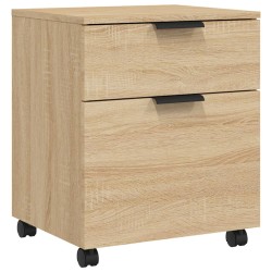 vidaXL Archivador ruedas madera contrachapada roble Sonoma 45x38x54 cm