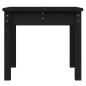 vidaXL Banco de jardín madera maciza pino negro 50x44x45 cm