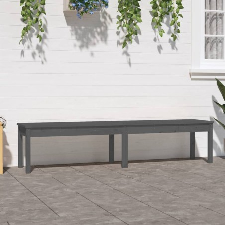 vidaXL Banco de jardín de 2 plazas madera maciza pino 203,5x44x45 cm