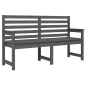 vidaXL Banco de jardín madera maciza de pino gris 159,5x48x91,5 cm vidaXL Banco de jardín madera maciza de pino gris 159,5x48x91,5 cm