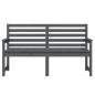 vidaXL Banco de jardín madera maciza de pino gris 159,5x48x91,5 cm vidaXL Banco de jardín madera maciza de pino gris 159,5x48x91,5 cm