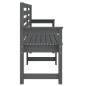vidaXL Banco de jardín madera maciza de pino gris 159,5x48x91,5 cm vidaXL Banco de jardín madera maciza de pino gris 159,5x48x91,5 cm