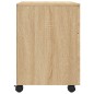 vidaXL Archivador ruedas madera contrachapada roble Sonoma 45x38x54 cm vidaXL Archivador ruedas madera contrachapada roble Sonoma 45x38x54 cm