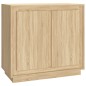 vidaXL Aparador madera contrachapada color roble Sonoma 80x34x75 cm vidaXL Aparador madera contrachapada color roble Sonoma 80x34x75 cm