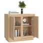 vidaXL Aparador madera contrachapada color roble Sonoma 80x34x75 cm vidaXL Aparador madera contrachapada color roble Sonoma 80x34x75 cm