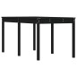 vidaXL Mesa de jardín madera maciza pino negro 159,5x82,5x76 cm vidaXL Mesa de jardín madera maciza pino negro 159,5x82,5x76 cm