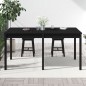 vidaXL Mesa de jardín madera maciza pino negro 159,5x82,5x76 cm vidaXL Mesa de jardín madera maciza pino negro 159,5x82,5x76 cm
