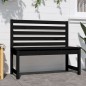 vidaXL Banco de jardín madera maciza pino negro 109 cm vidaXL Banco de jardín madera maciza pino negro 109 cm