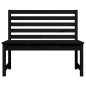 vidaXL Banco de jardín madera maciza pino negro 109 cm vidaXL Banco de jardín madera maciza pino negro 109 cm