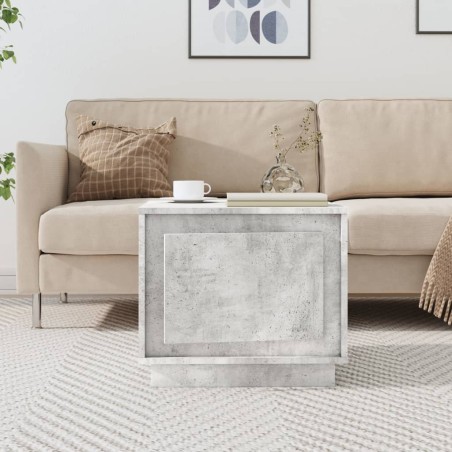 vidaXL Mesa de centro madera contrachapada gris hormigón 51x50x44 cm