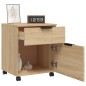 vidaXL Archivador ruedas madera contrachapada roble Sonoma 45x38x54 cm vidaXL Archivador ruedas madera contrachapada roble Sonoma 45x38x54 cm