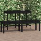 vidaXL Banco jardín 2 plazas madera maciza pino negro 159,5x44x45 cm vidaXL Banco jardín 2 plazas madera maciza pino negro 159,5x44x45 cm